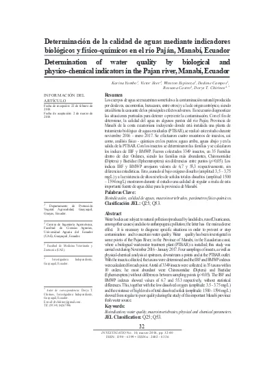 Determinaci N De La Calidad De Aguas Mediante Indicadores Biol Gicos Y