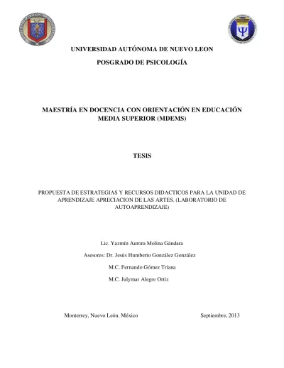 Propuesta De Estrategias Y Recursos Did Cticos Para La Unidad De