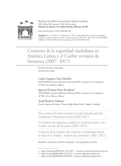 Contexto De La Seguridad Ciudadana En Am Rica Latina Y El Caribe