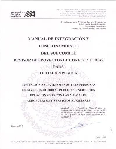 MANUAL DE INTEGRACIÓN Y FUNCIONAMIENTO DEL SUBCOMITÉ