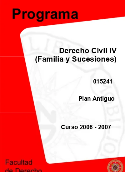 Derecho Civil Iv Familia Y Sucesiones