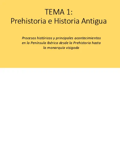 Tema Prehistoria E Historia Antigua