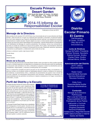 Informe De Responsabilidad Escolar