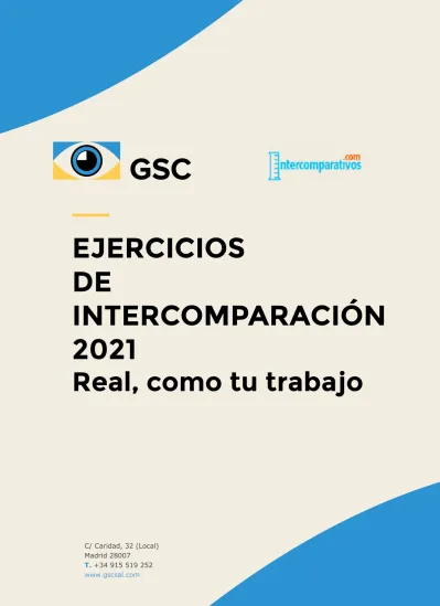 EJERCICIOS DE INTERCOMPARACIÓN 2021 Real como tu trabajo