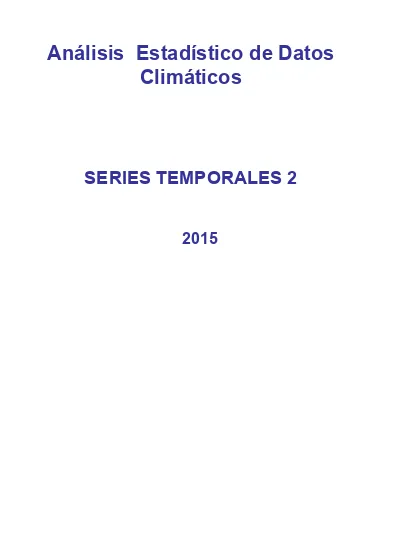 Análisis Estadístico de Datos Climáticos SERIES TEMPORALES 2