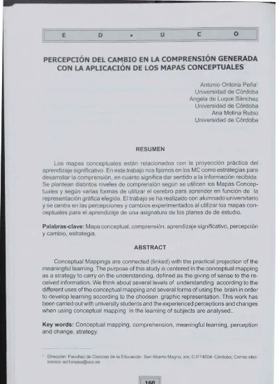 Percepci N Del Cambio En La Comprensi N Generada Con La Aplicaci N De