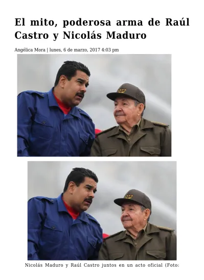 El Mito Poderosa Arma De Ra L Castro Y Nicol S Maduro