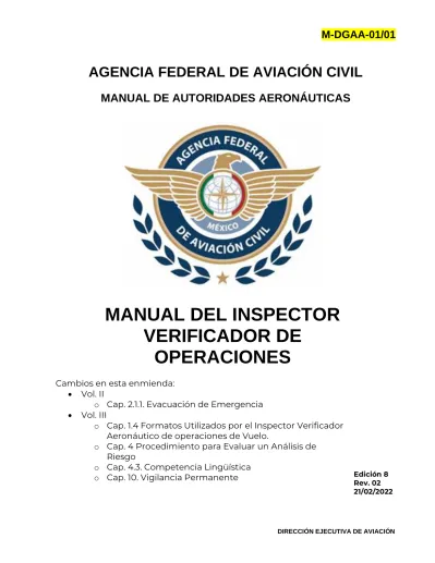 MANUAL DEL INSPECTOR VERIFICADOR DE OPERACIONES