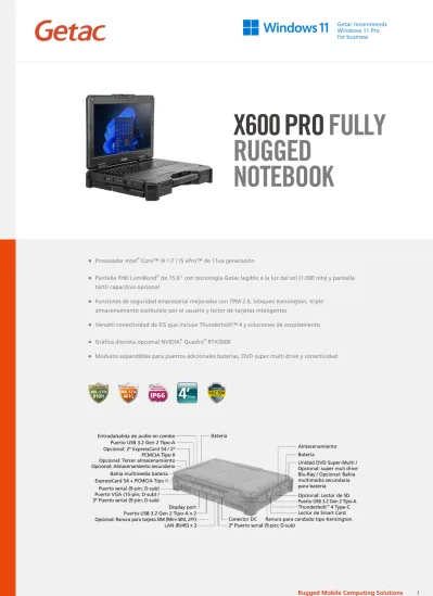 X Pro Fully Rugged Notebook