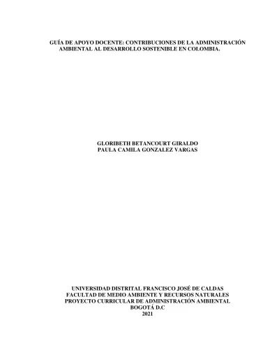 Gestión Ambiental MARCO TEÓRICO MARCO REFERENCIAL