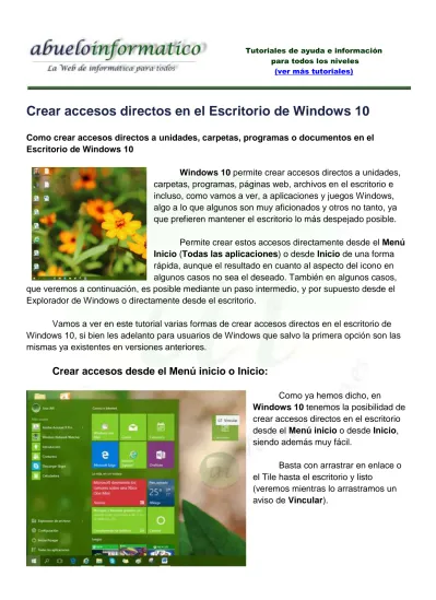 Crear Accesos Directos En El Escritorio De Windows 10