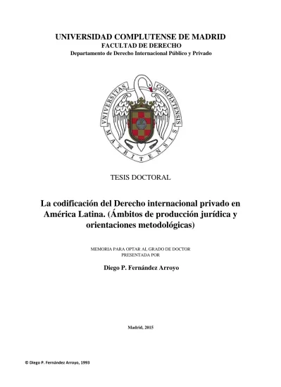 La Codificaci N Del Derecho Internacional Privado En Am Rica Latina