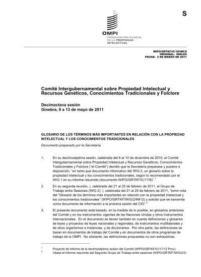 Comité Intergubernamental sobre Propiedad Intelectual y Recursos