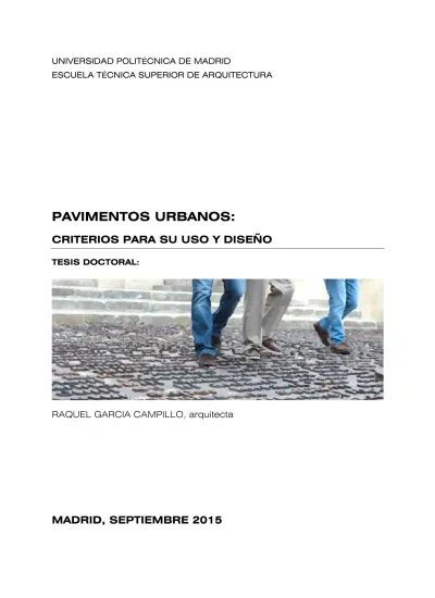 Evoluci N De Los Pavimentos Urbanos An Lisis De Los Pavimentos Urbanos