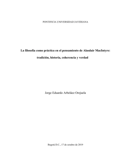 la tradición La filosofía como práctica en el pensamiento de Alasdair