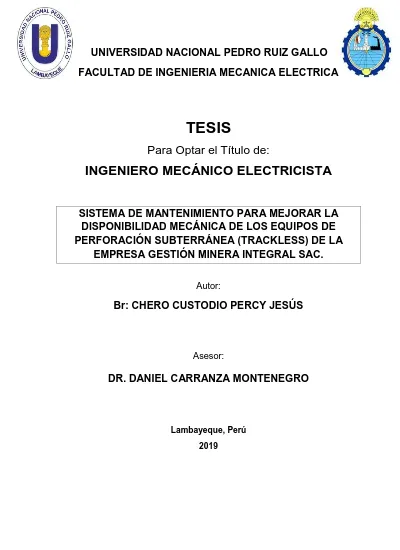 Sistema De Mantenimiento Para Mejorar La Disponibilidad Mec Nica De Los