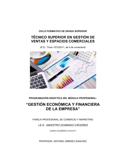 GESTIÓN ECONÓMICA Y FINANCIERA DE LA EMPRESA