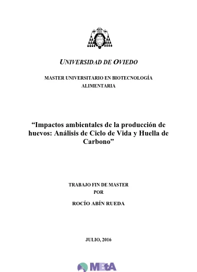 Impactos Ambientales De La Producci N De Huevos An Lisis De Ciclo De