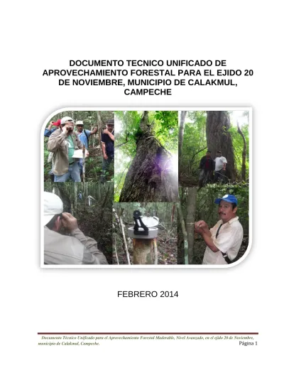 Documento Tecnico Unificado De Aprovechamiento Forestal Para El Ejido