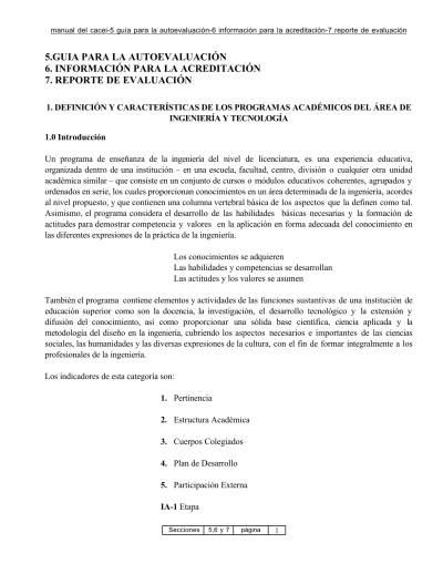 Guia Para La Autoevaluaci N Informaci N Para La Acreditaci N