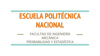 Escuela Polit Cnica Nacional Facultad De Ingenier A Mec Nica