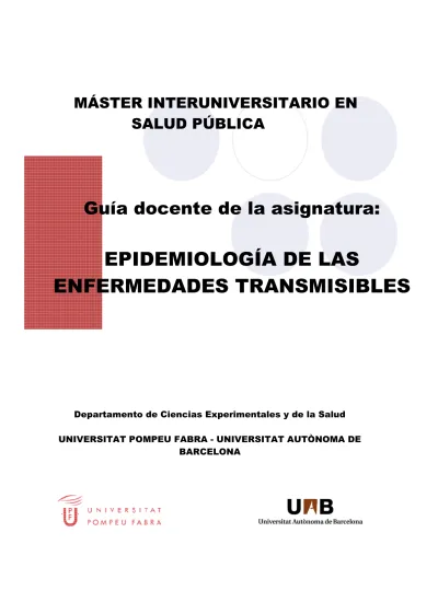 Epidemiolog A De Las Enfermedades Transmisibles