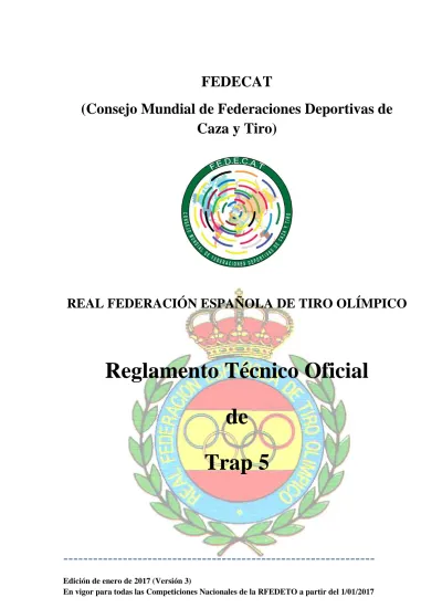 REAL FEDERACIÓN ESPAÑOLA DE TIRO OLÍMPICO Trap