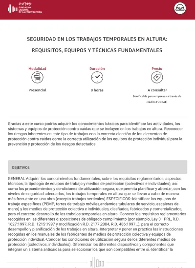 Seguridad En Los Trabajos Temporales En Altura Requisitos Equipos Y