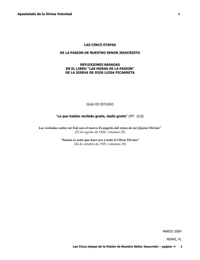 LAS CINCO ETAPAS DE LA PASION DE NUESTRO SENOR JESUCRISTO REFLEXIONES