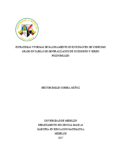 Estrategias Y Formas De Razonamiento En Estudiantes De Und Cimo Grado