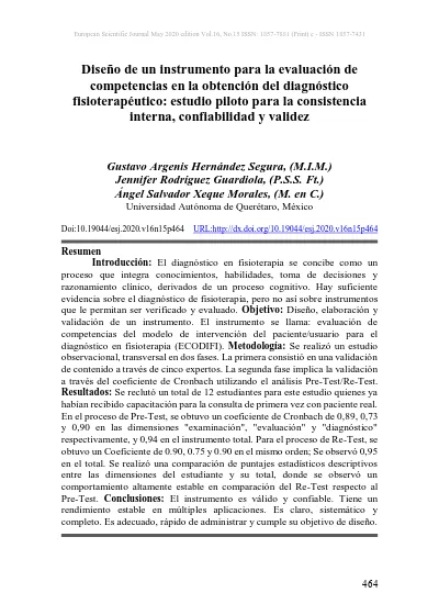 Dise O De Un Instrumento Para La Evaluaci N De Competencias En La