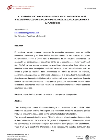 Convergencias Y Divergencias De Dos Modalidades Escolares Un Estudio De