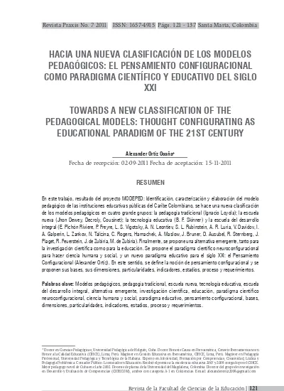 Hacia Una Nueva Clasificaci N De Los Modelos Pedag Gicos El