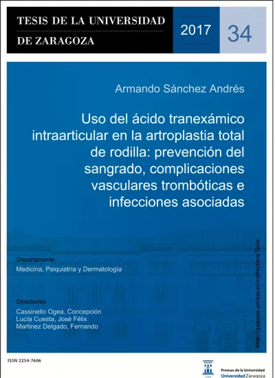 Uso del ácido tranexámico intraarticular en la artroplastia total de