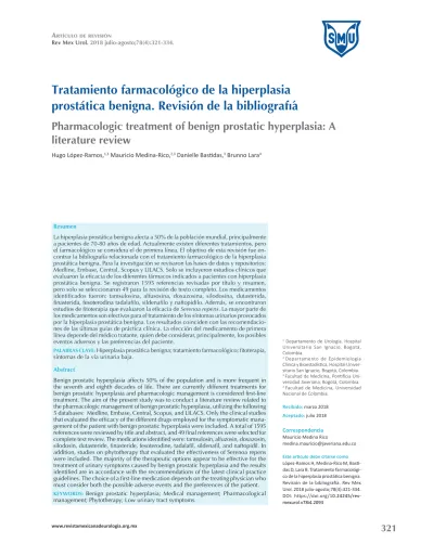 Tratamiento Farmacol Gico De La Hiperplasia Prost Tica Benigna