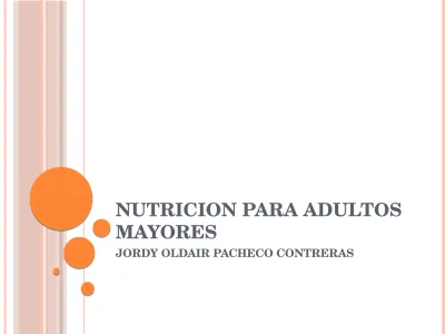 NUTRICION PARA ADULTOS MAYORES