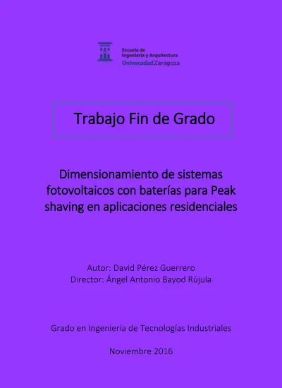 Dimensionamiento de sistemas fotovoltaicos con baterías para Peak