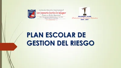 Plan Escolar De Gestion Del Riesgo