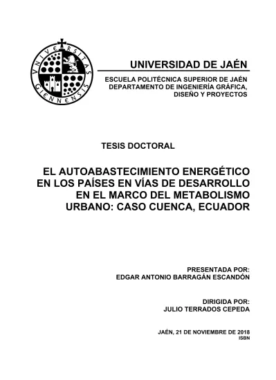 El Autoabastecimiento Energ Tico En Los Pa Ses En V As De Desarrollo En