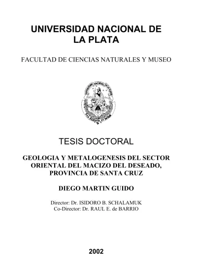 EVOLUCION GEOLOGICA Geología y metalogénesis del sector oriental del