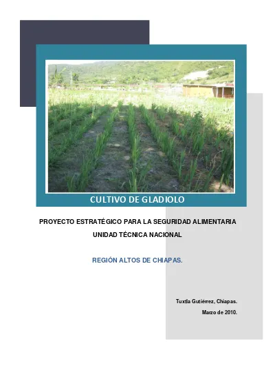 PROYECTO ESTRATÉGICO PARA LA SEGURIDAD ALIMENTARIA UNIDAD TÉCNICA NACIONAL