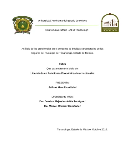 CONCLUSIONES Análisis de las preferencias en el consumo de bebidas