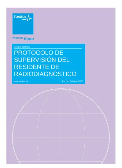 Protocolo De Supervisi N Del Residente De Radiodiagn Stico