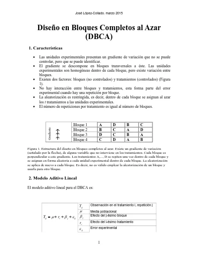 Dise O En Bloques Completos Al Azar Dbca