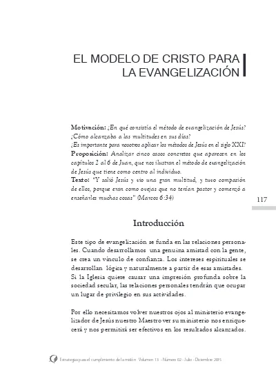 El Modelo De Cristo Para La Evangelizaci N