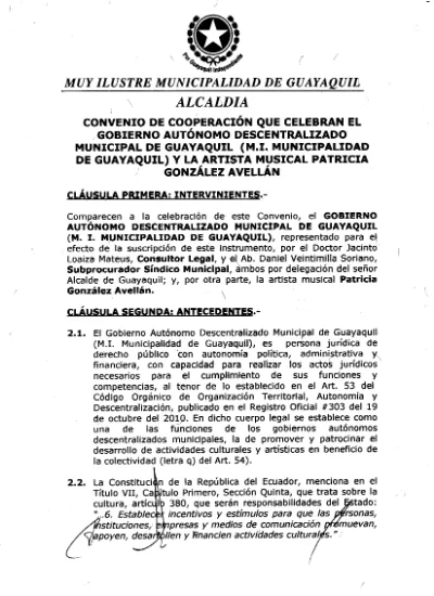 Inda Muy Ilustre Municipalidad De Guayaquil Alcaldia