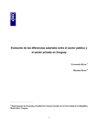 Evoluci N De Las Diferencias Salariales Entre El Sector P Blico Y El