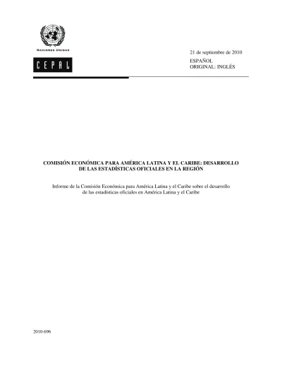 COMISIÓN ECONÓMICA PARA AMÉRICA LATINA Y EL CARIBE DESARROLLO DE LAS