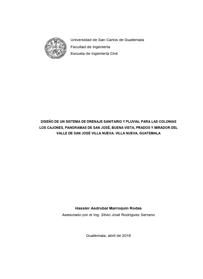 Dise O De Un Sistema De Drenaje Sanitario Y Pluvial Para Las Colonias