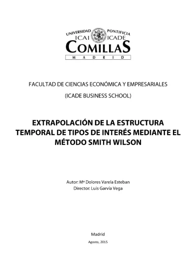 Extrapolación de la estructura temporal de tipos de interés medianteel